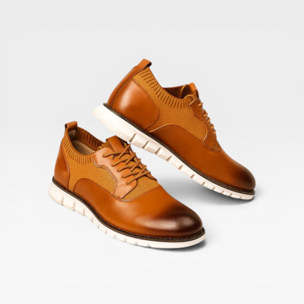 Baskets style Oxford pour hommes – Baskets habillées décontractées en cuir à lacets