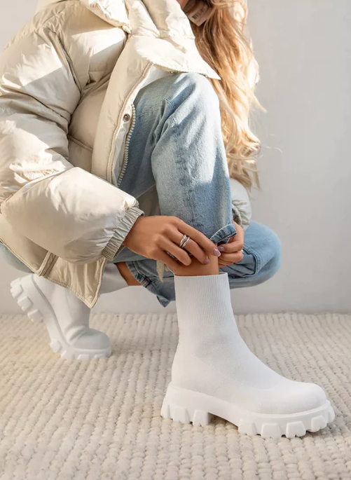 Women's Stretch Knit Sock Ankle Boots 