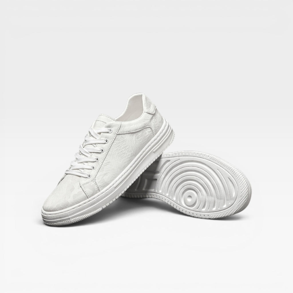Baskets en cuir pour hommes – Baskets classiques à lacets décontractées et élégantes pour tous les jours