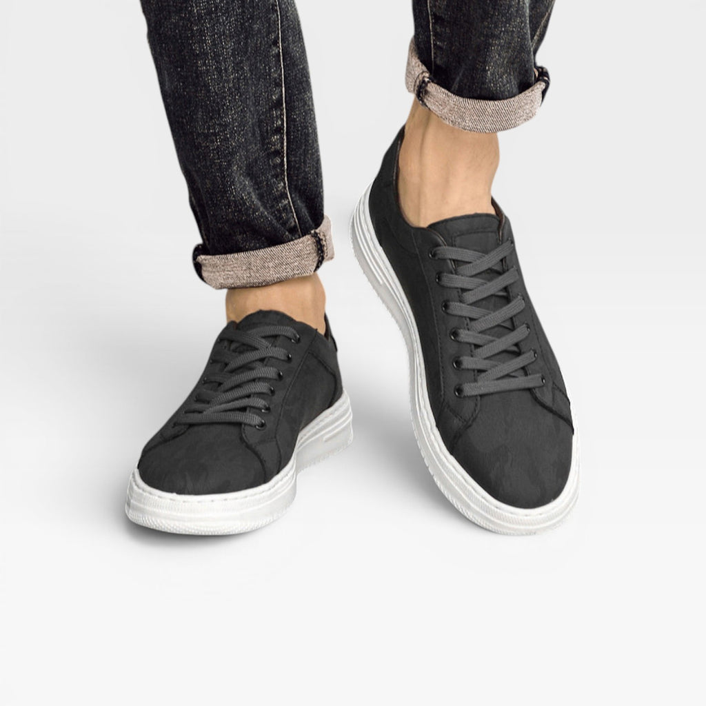 Baskets en cuir pour hommes – Baskets classiques à lacets décontractées et élégantes pour tous les jours