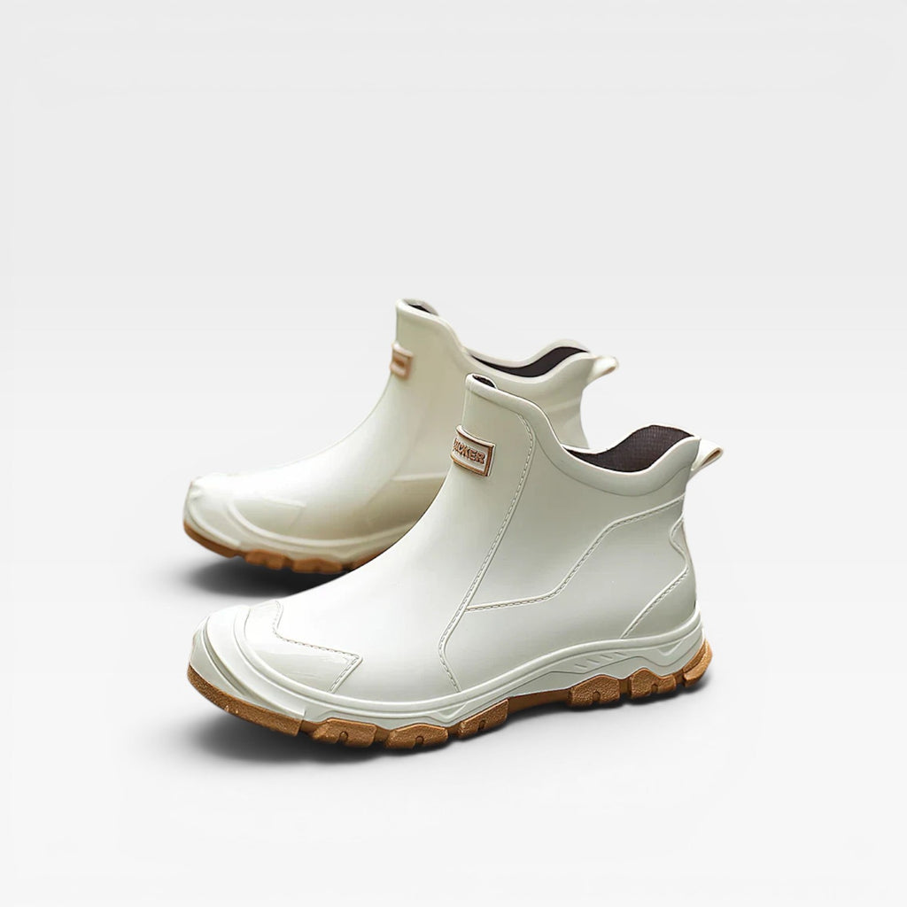 Men's Waterproof Slip On Boots – Ankle High Rugged Sole for Outdoor Wear