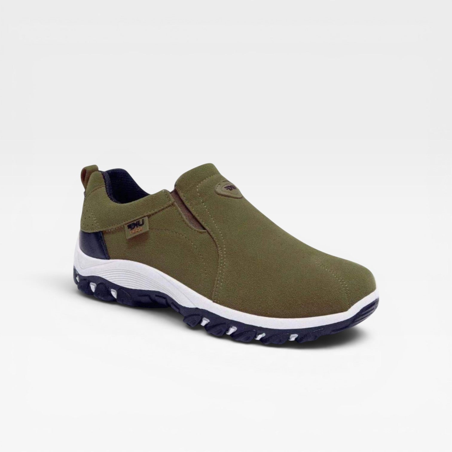 Men's Slip On Outdoor Walking Shoes – Suede Comfortable Casual Trainers