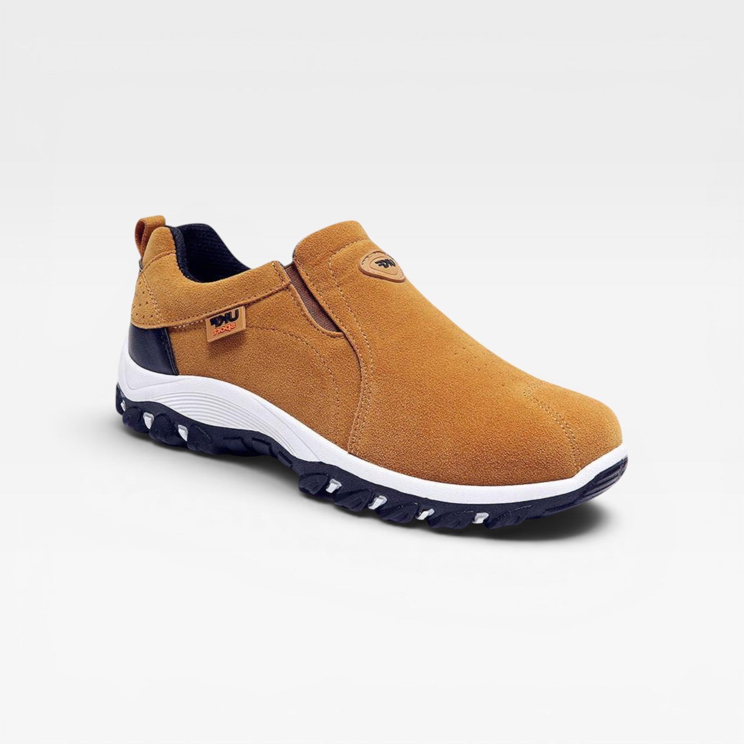 Men's Slip On Outdoor Walking Shoes – Suede Comfortable Casual Trainers