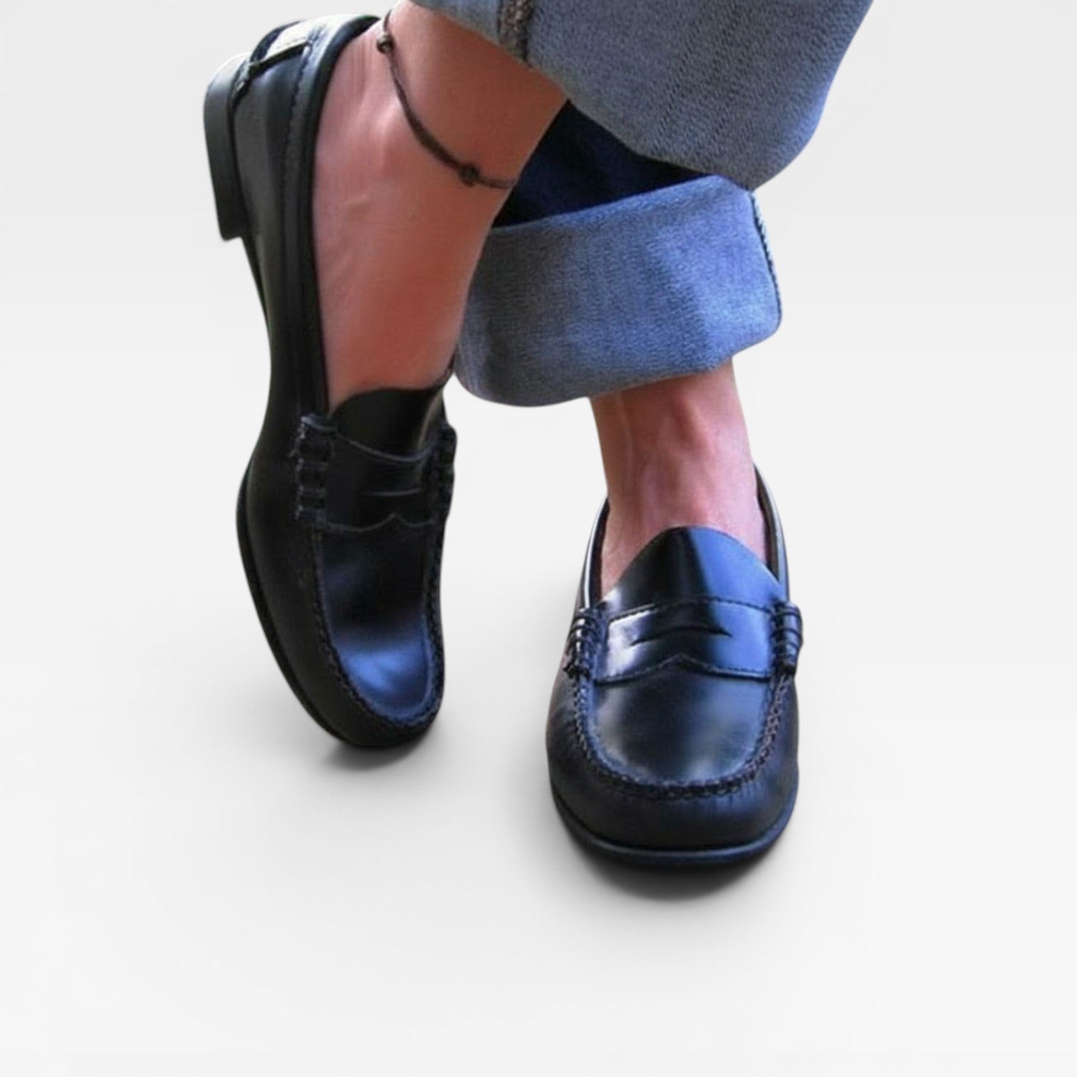 Mocassins classiques en cuir pour femmes – Chaussures élégantes, confortables et faciles à enfiler pour tous les jours