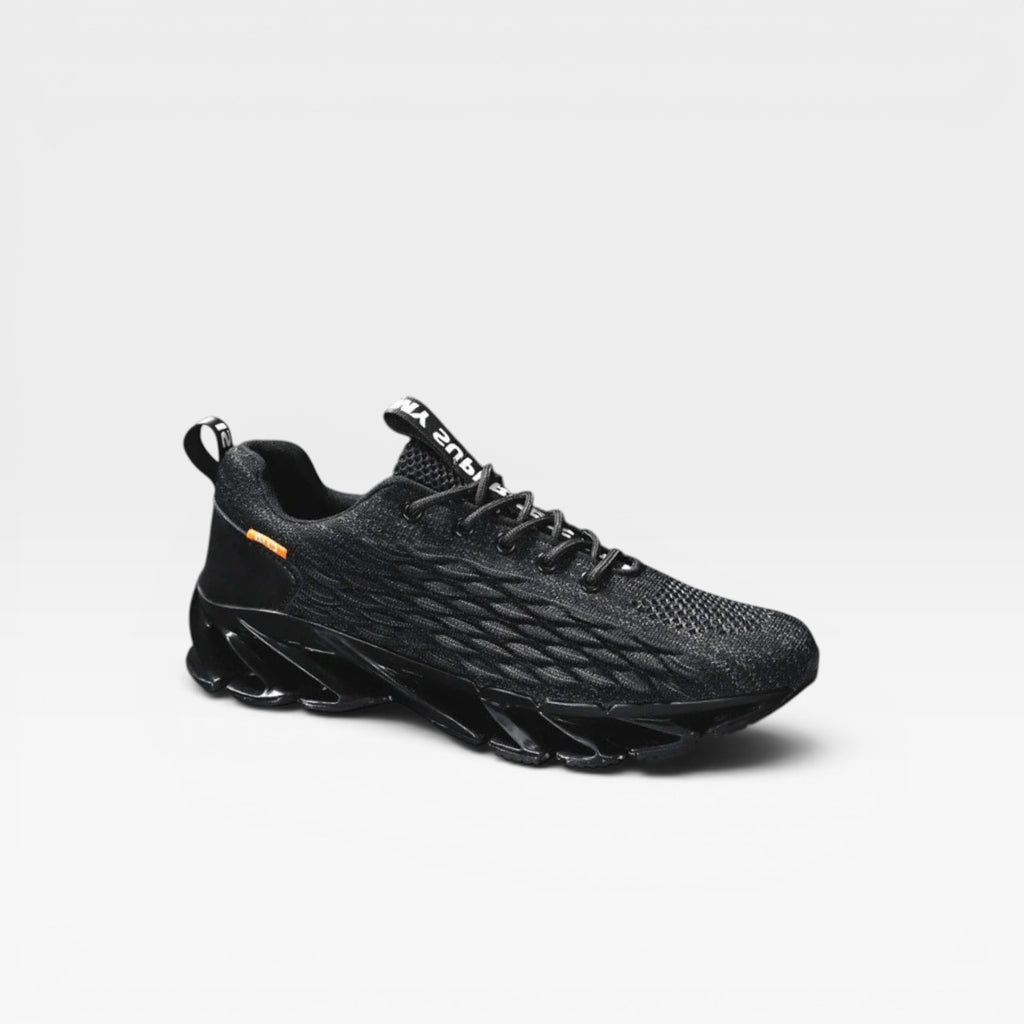 Men's Knit Athletic Sneakers – Cushioned Sculpted Sole Lace Up Trainers for Everyday Wear