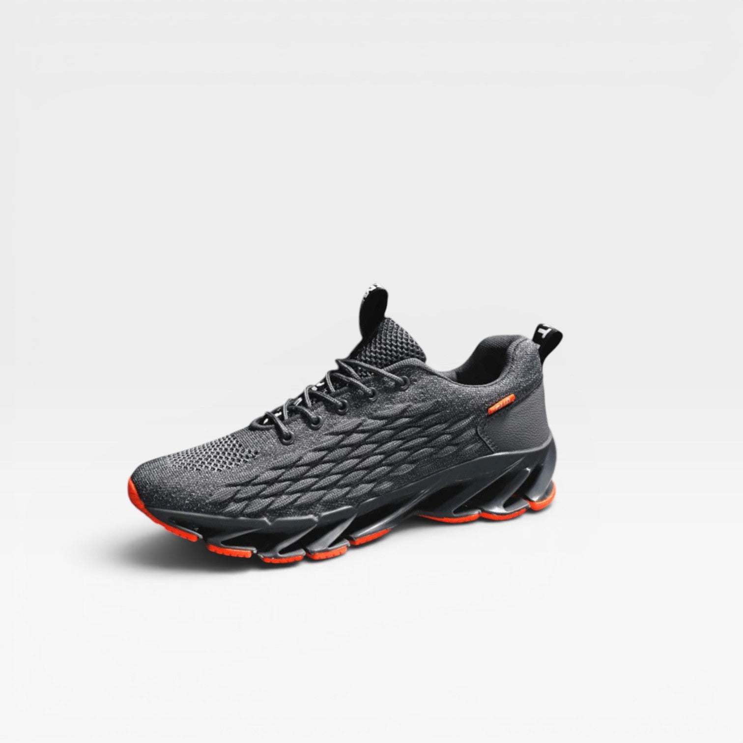 Men's Knit Athletic Sneakers – Cushioned Sculpted Sole Lace Up Trainers for Everyday Wear