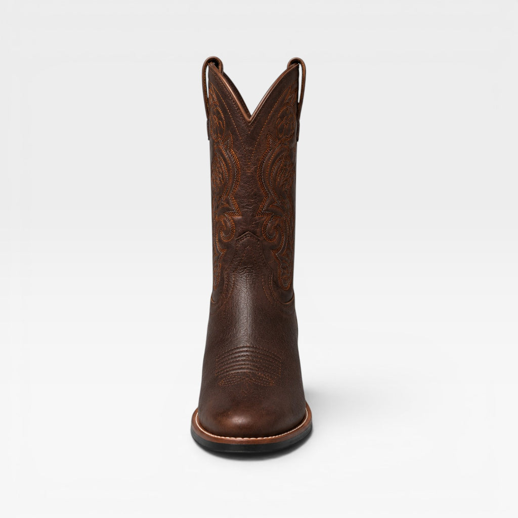 Women's Cowboy Boots – Elegant Embroidered Western Block Heel Mid Calf Style
