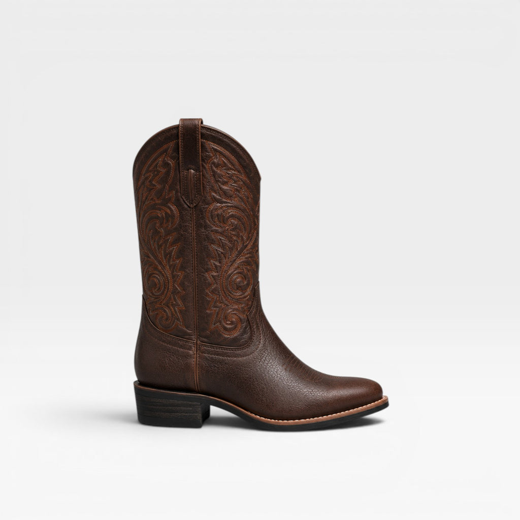 Women's Cowboy Boots – Elegant Embroidered Western Block Heel Mid Calf Style