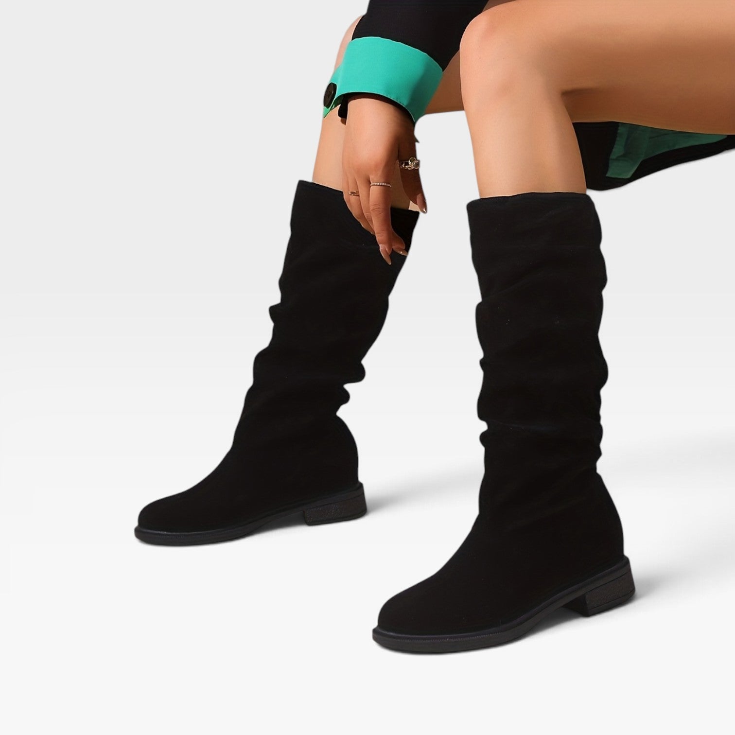Women's Slouchy Suede Knee High Boots