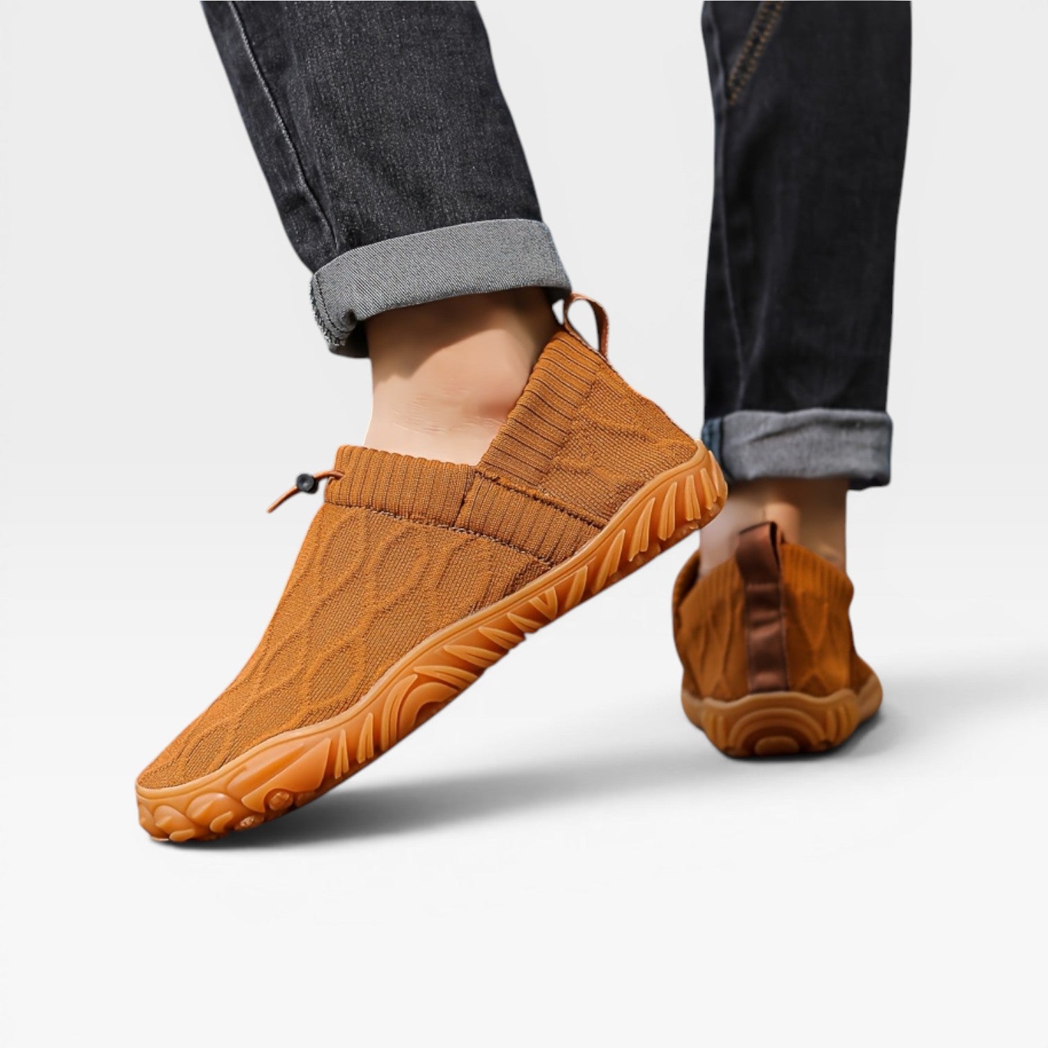 Men's Slip On Knit Trainers – Breathable Lightweight Casual Sneakers