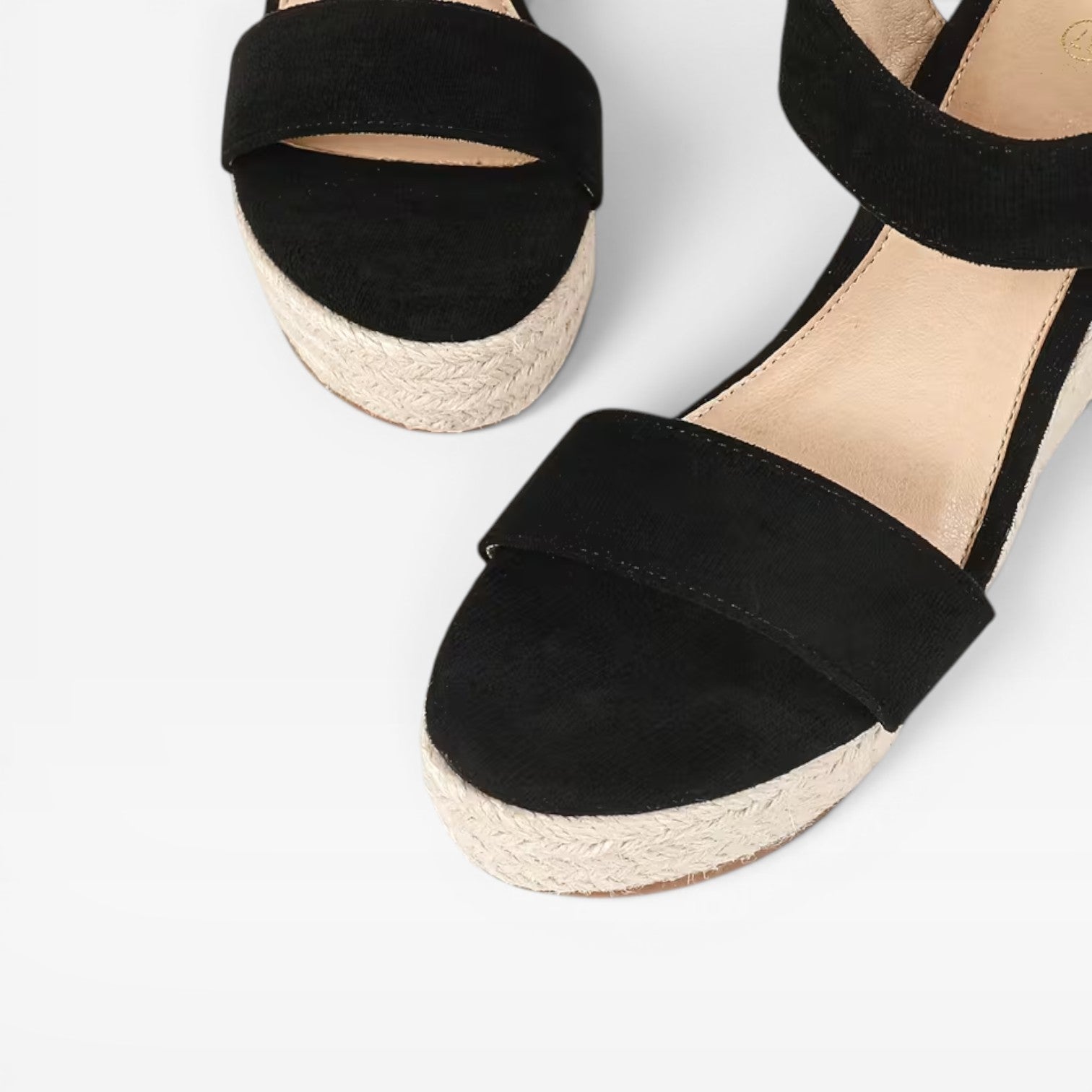 Sandales compensées espadrilles pour femmes – Style plateforme à bout ouvert avec bride à la cheville