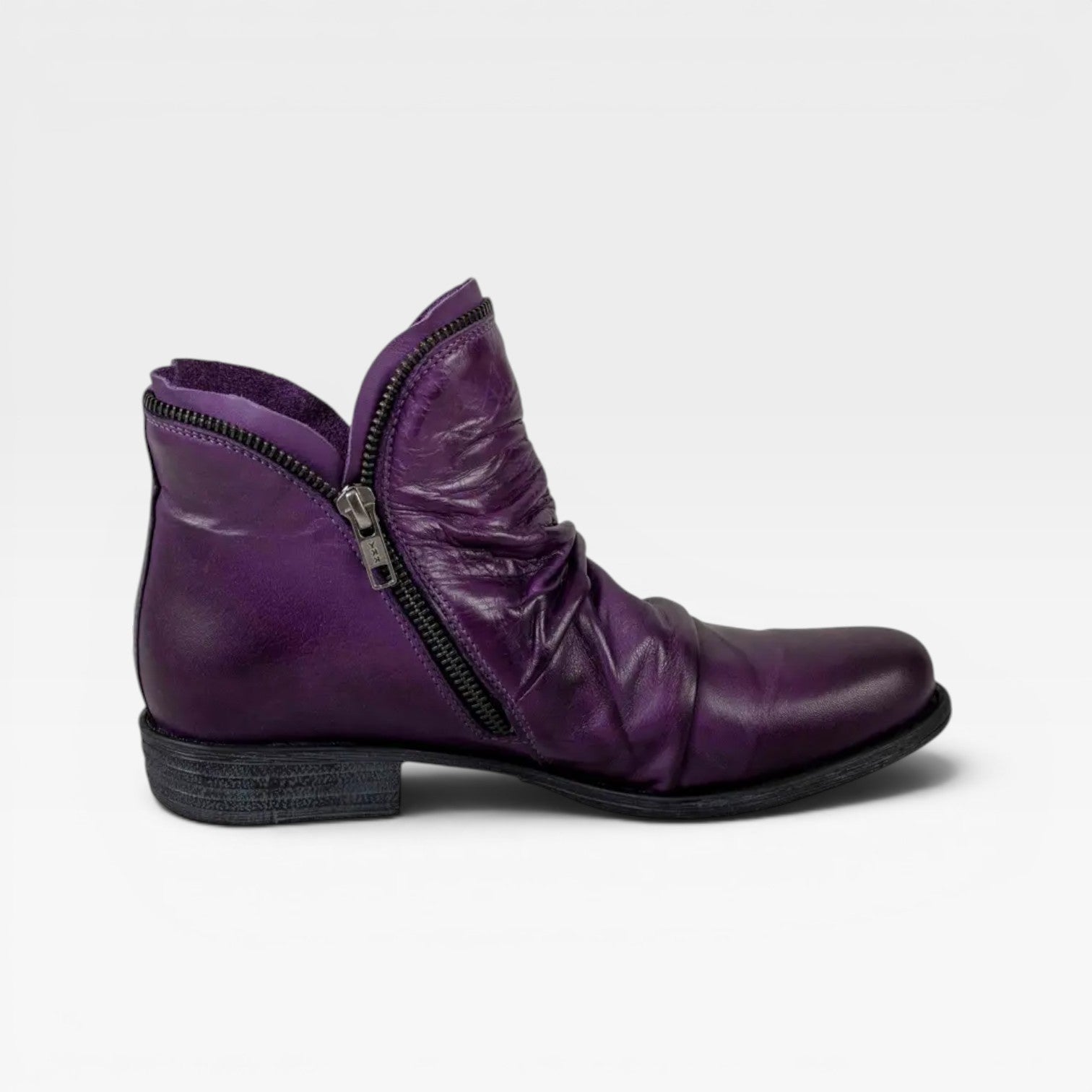Women's Leather Ankle Boots – Side Zip Comfort Booties