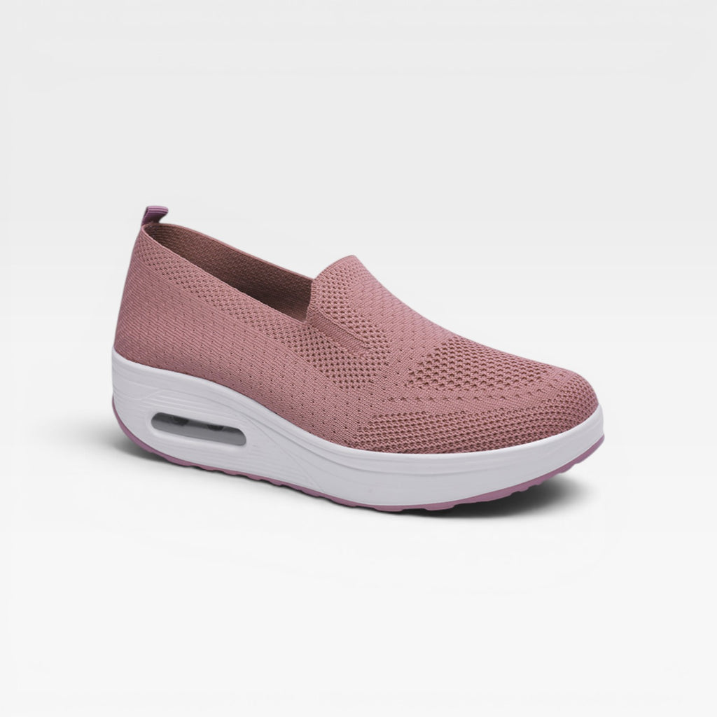 Baskets compensées à enfiler pour femmes – Sneakers respirantes en maille avec coussin d'air pour la marche