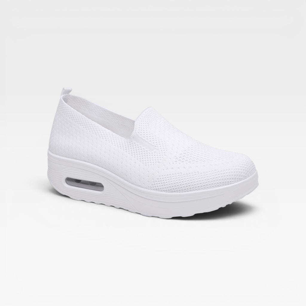 Baskets compensées à enfiler pour femmes – Sneakers respirantes en maille avec coussin d'air pour la marche
