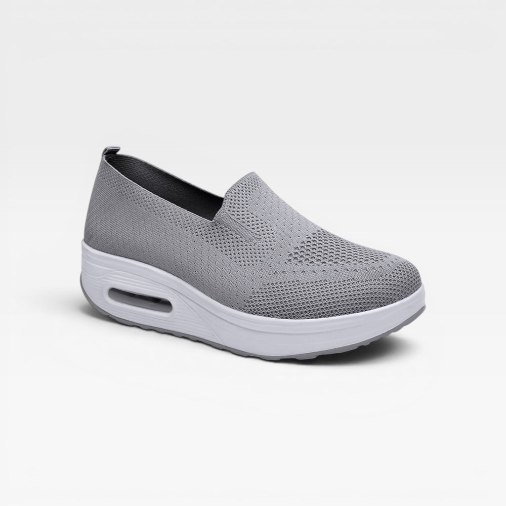 Baskets compensées à enfiler pour femmes – Sneakers respirantes en maille avec coussin d'air pour la marche