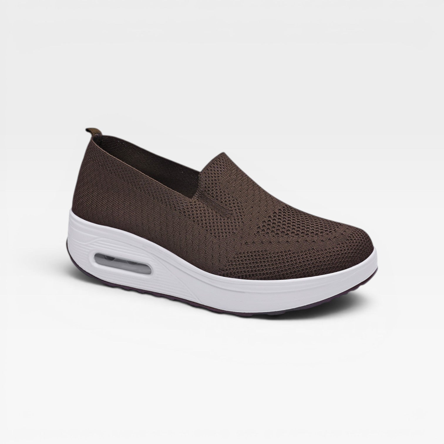 Baskets compensées à enfiler pour femmes – Sneakers respirantes en maille avec coussin d'air pour la marche