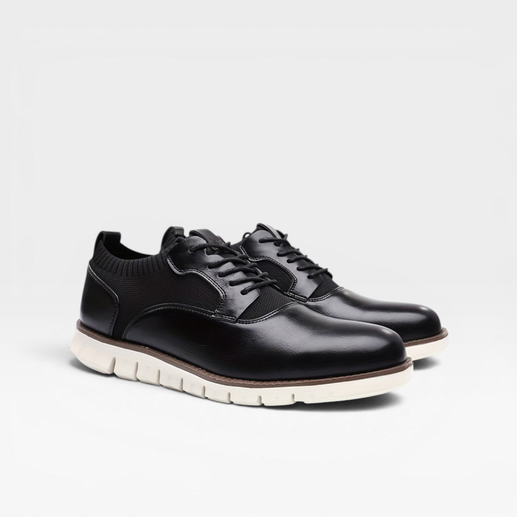 Baskets style Oxford pour hommes – Baskets habillées décontractées en cuir à lacets