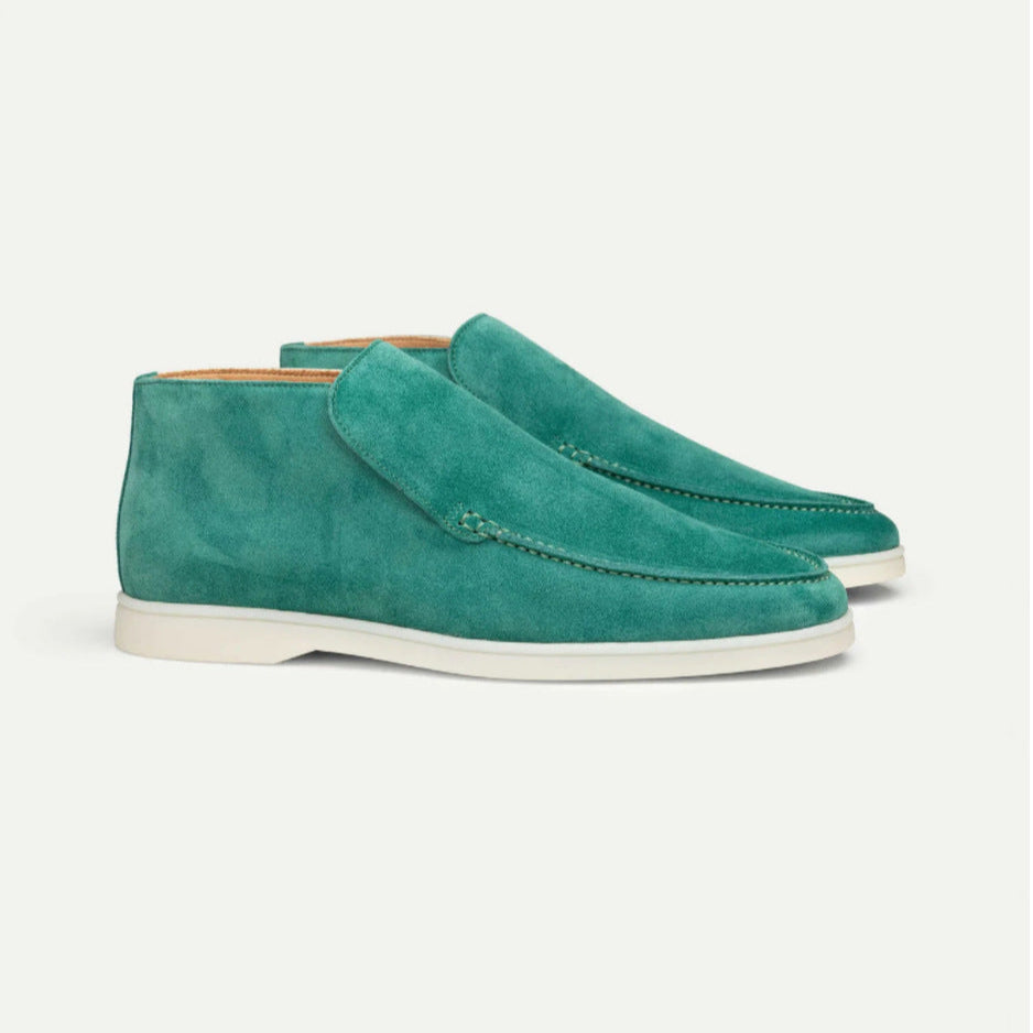Men's Classic Suede Loafer Boots – Comfortable Slip-On Fit