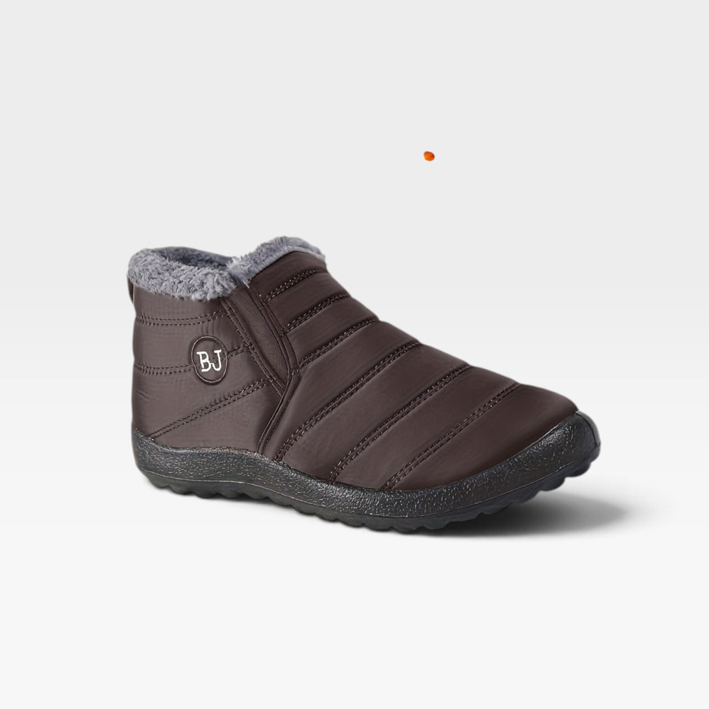 Women's Quilted Winter Boots – Fur Lined Waterproof Slip On Ankle Boots