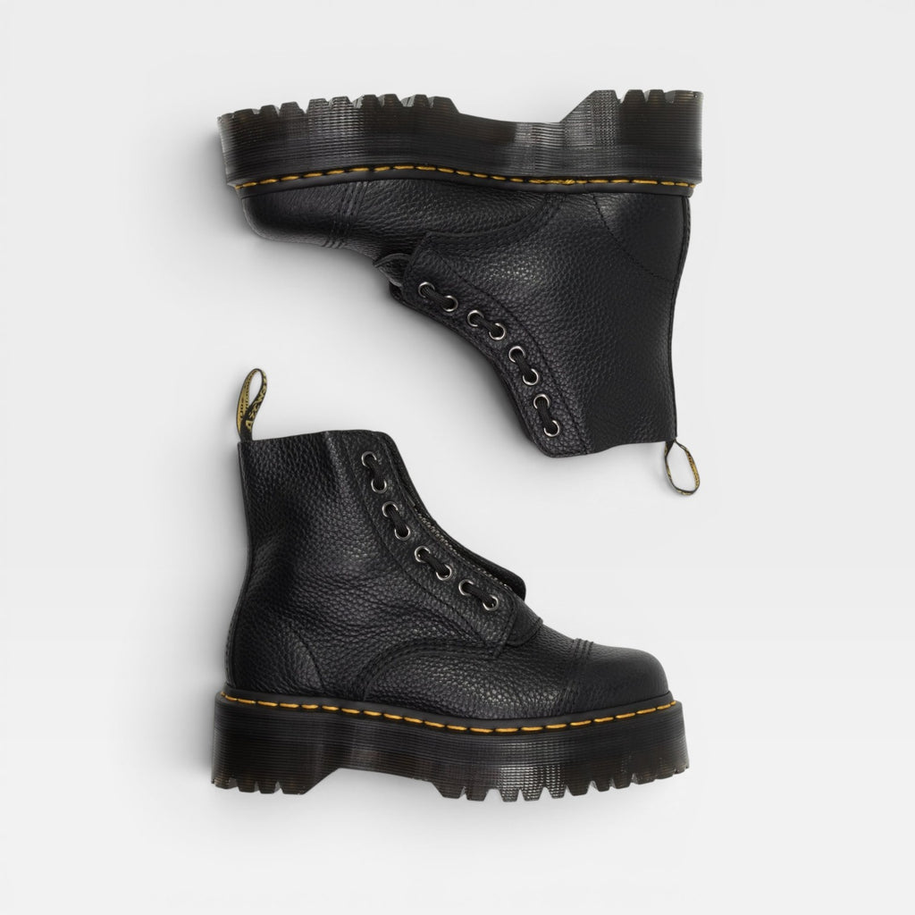 Women's Chunky Platform Boots – Round Toe Lace Up Ankle Boots