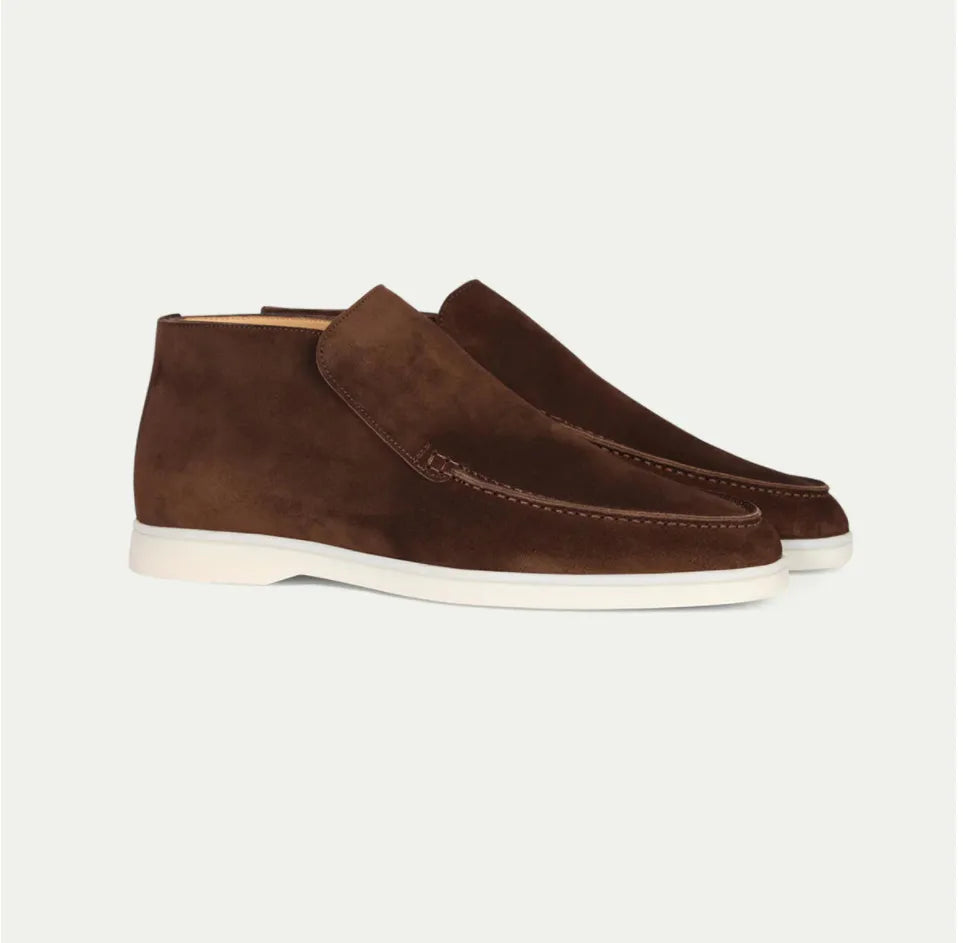 Men's Classic Suede Loafer Boots – Comfortable Slip-On Fit