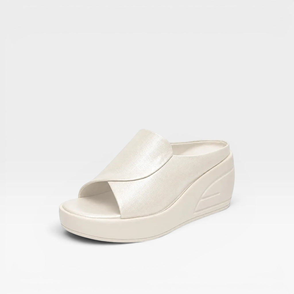 Sandales compensées confortables pour femmes – Mules à enfiler avec plateforme rembourrée