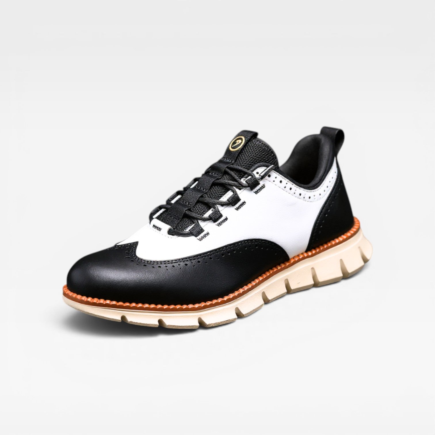 Men's Wingtip Trainers – Leather Brogue Lace Up Smart Casual Sneakers