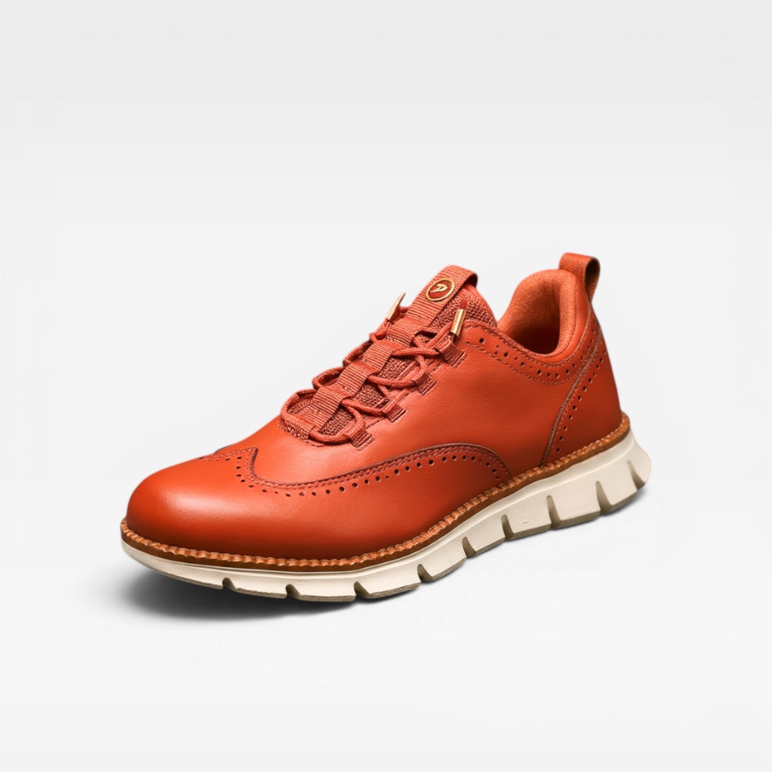 Men's Wingtip Trainers – Leather Brogue Lace Up Smart Casual Sneakers