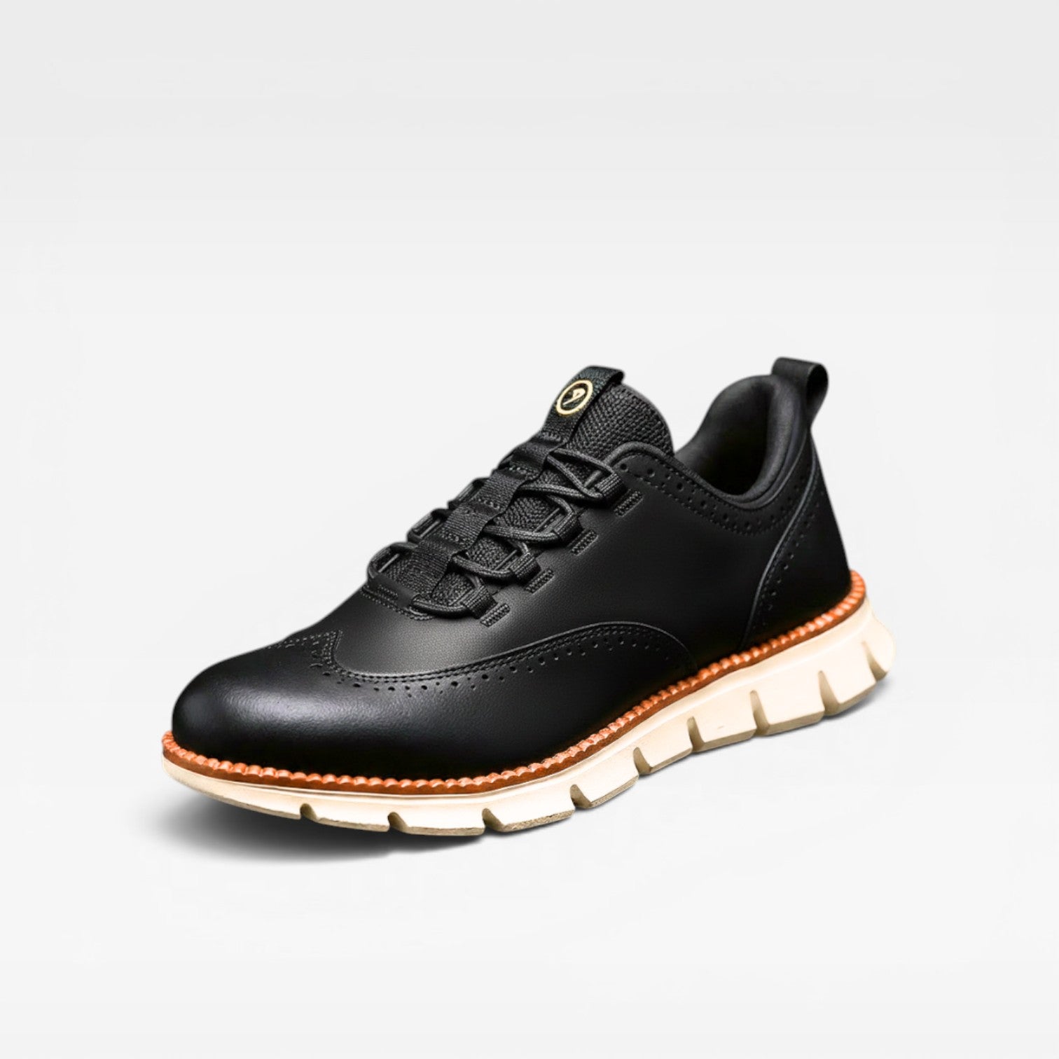 Men's Wingtip Trainers – Leather Brogue Lace Up Smart Casual Sneakers