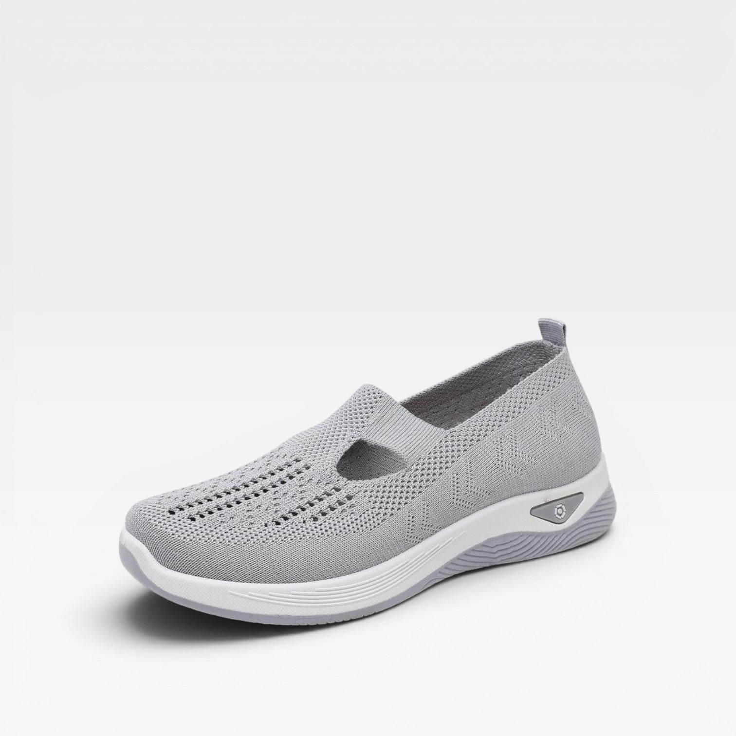 Women's Arch Support Slip On Trainers – Cushioned Knit Walking Shoes