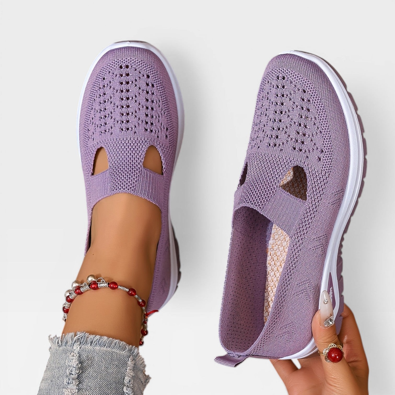 Women’s Breathable Slip-On Sneakers for Walking