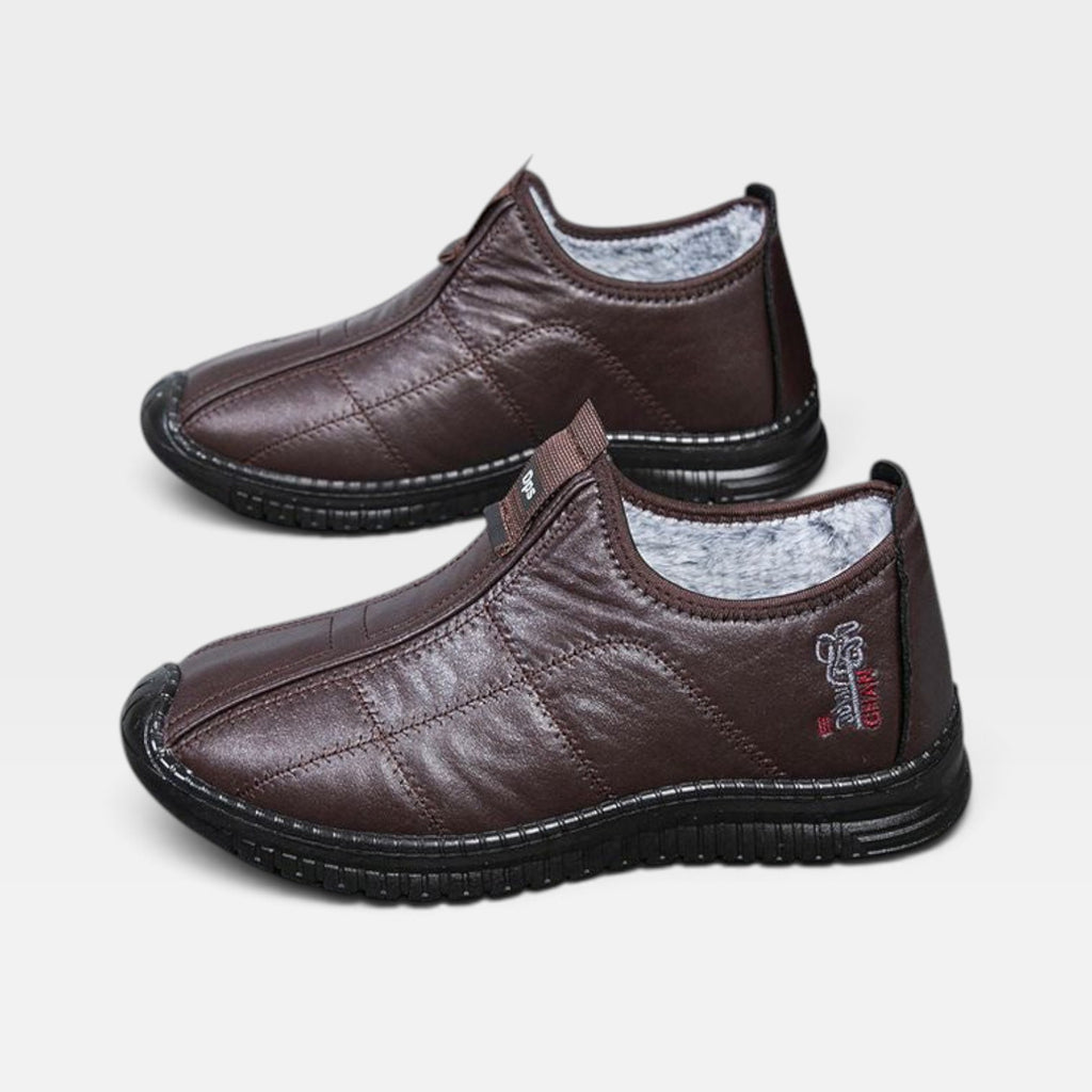 Bottes d’hiver imperméables en cuir pour homme