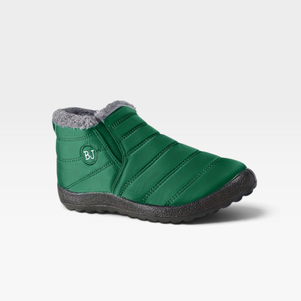 Women's Quilted Winter Boots – Fur Lined Waterproof Slip On Ankle Boots