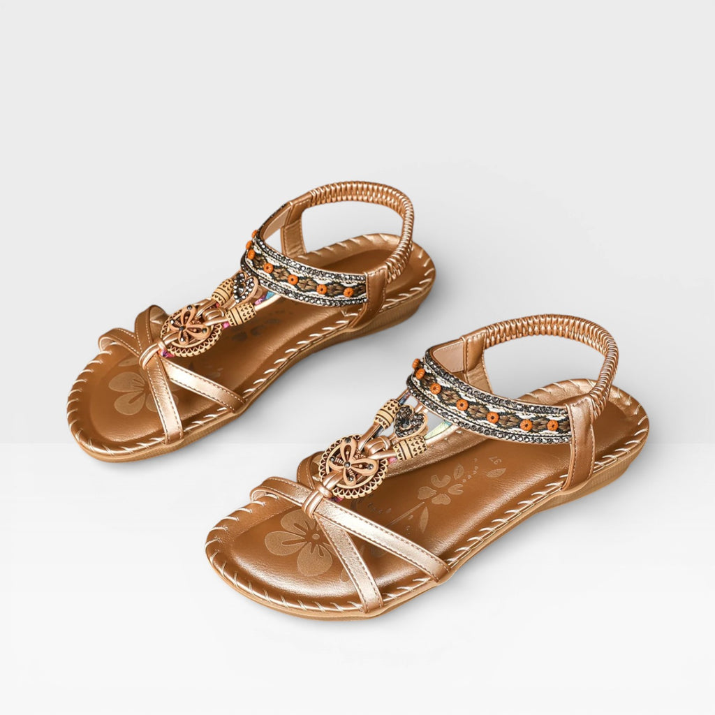 Women’s Boho Summer Sandals – Cushioned Walking Sole