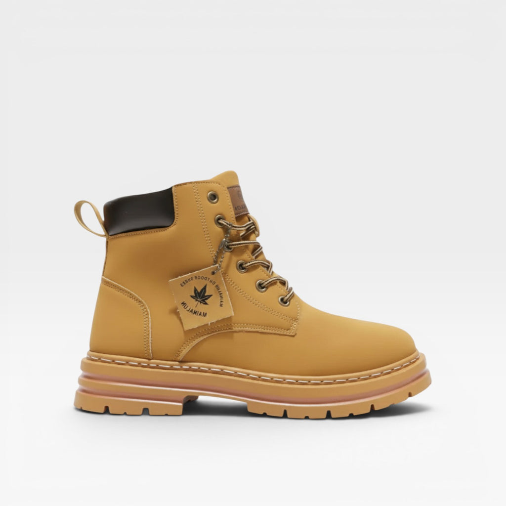 Men's Italian Style Leather Alpine Boots – Rugged Lug Sole Mountain Boots