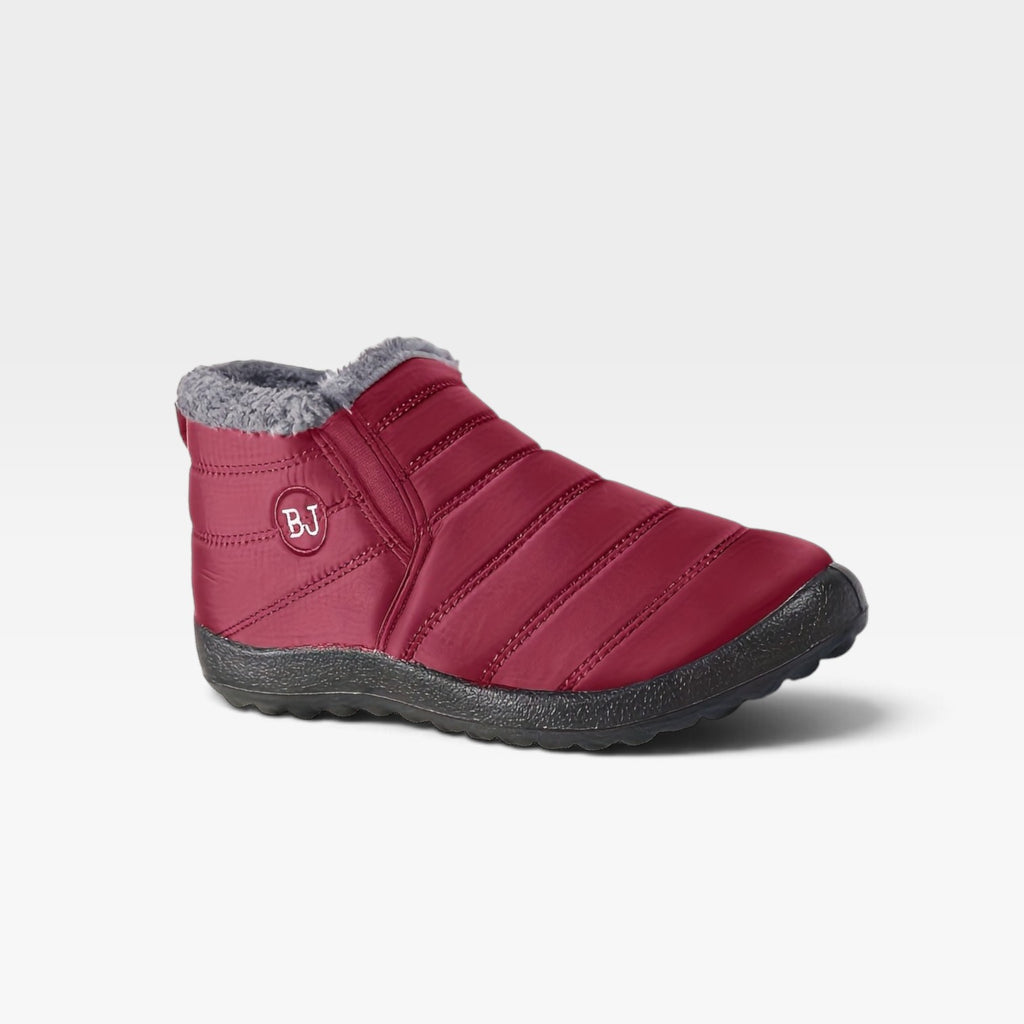Women's Quilted Winter Boots – Fur Lined Waterproof Slip On Ankle Boots