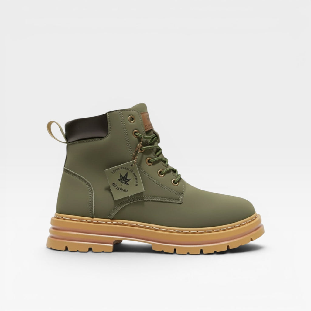 Men's Italian Style Leather Alpine Boots – Rugged Lug Sole Mountain Boots