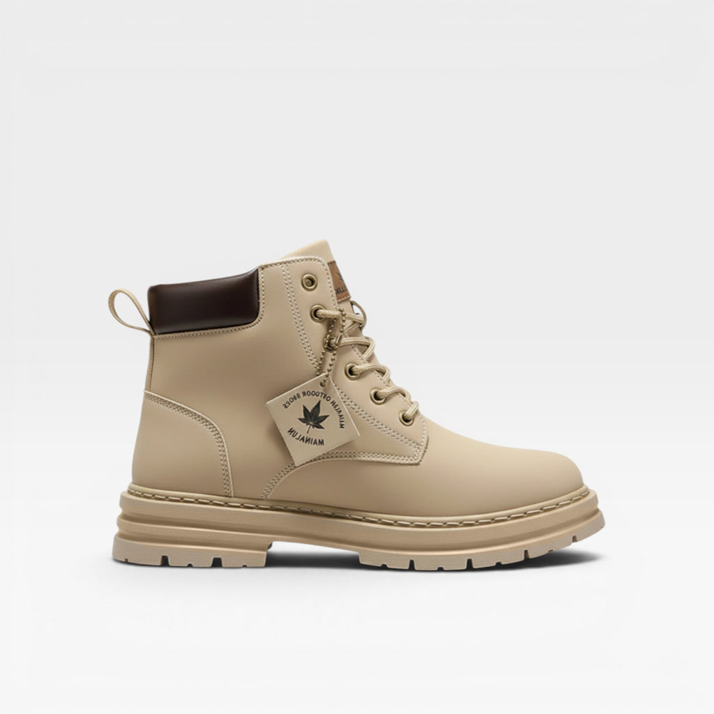 Men's Italian Style Leather Alpine Boots – Rugged Lug Sole Mountain Boots
