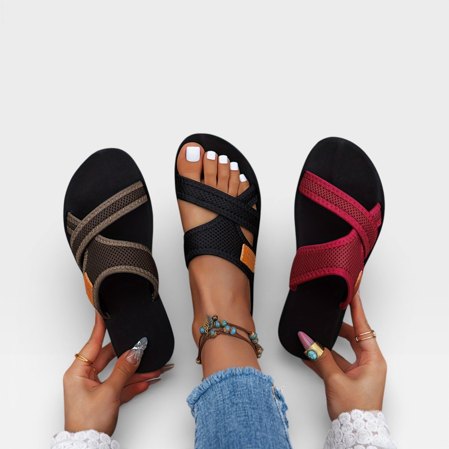 Women’s Lightweight Flat Sandals – Breathable Daily Wear