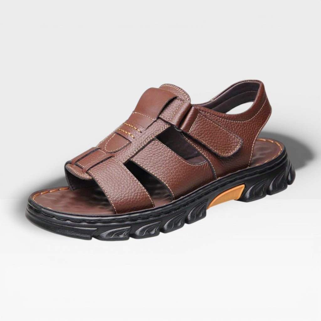 Men’s Soft Sole Leather Sandals for Summer Wear
