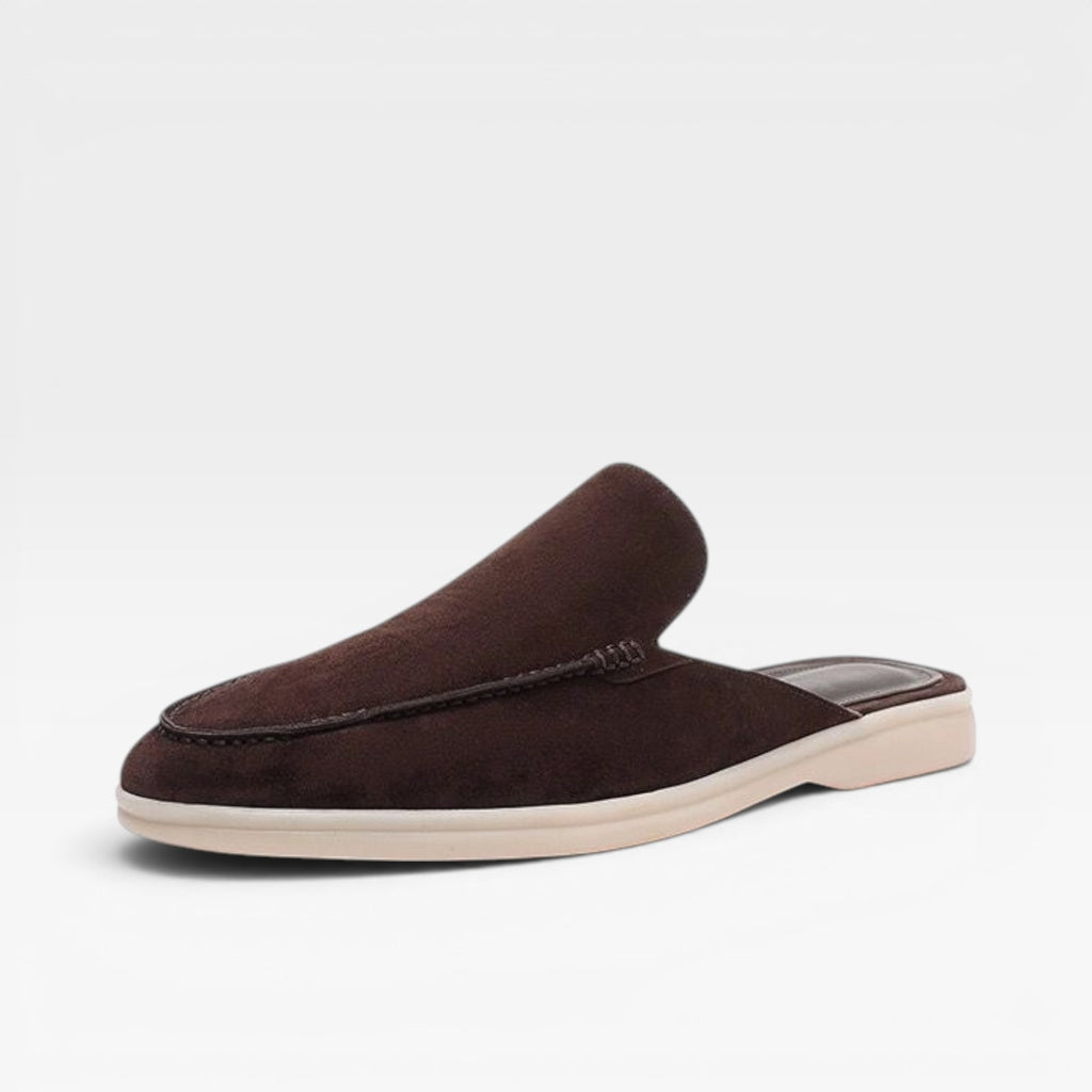 Men's Suede Mules – Backless Slip On Loafers Smart Casual Slides
