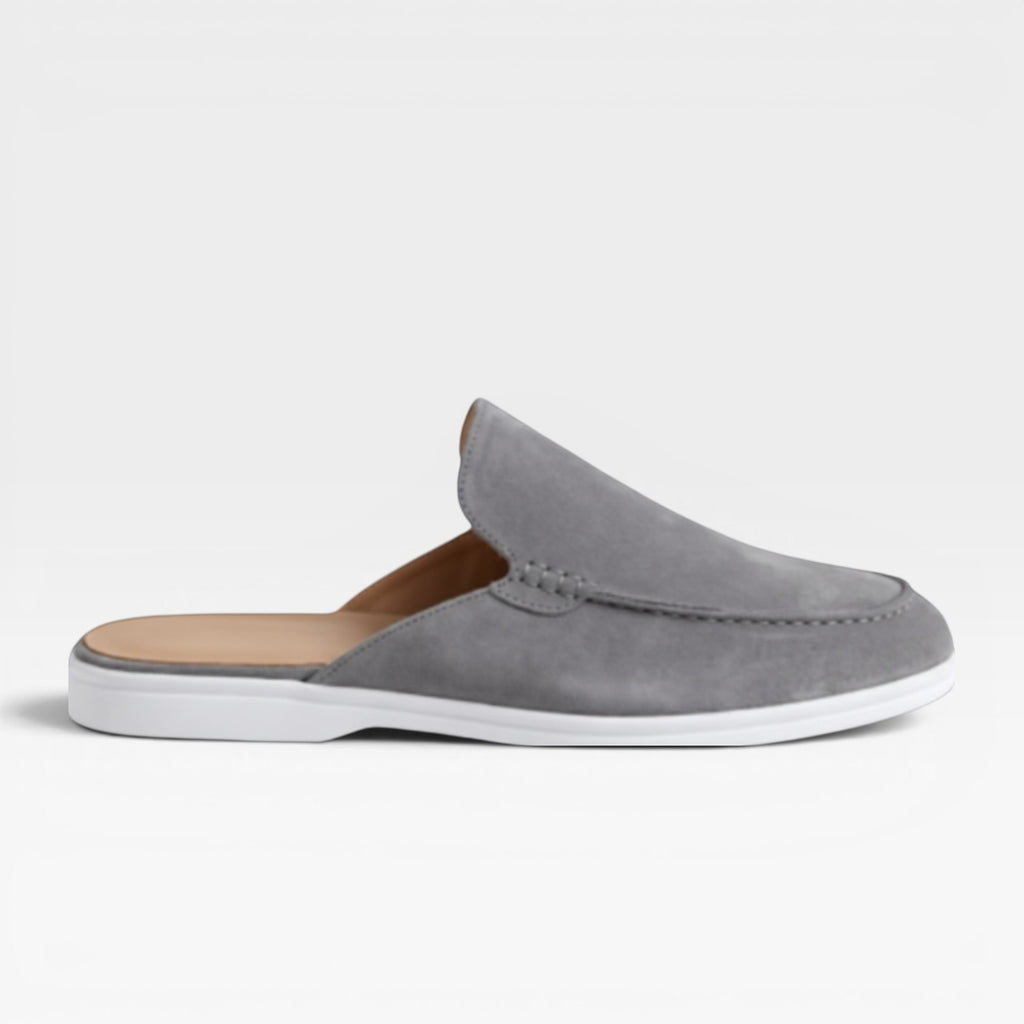 Men's Suede Mules – Backless Slip On Loafers Smart Casual Slides