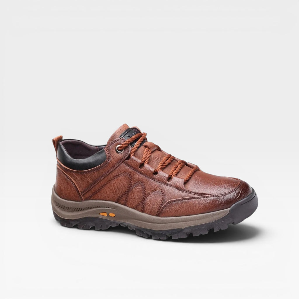 Chaussures en cuir pour hommes – Chaussures de marche décontractées confortables et rembourrées pour tous les jours