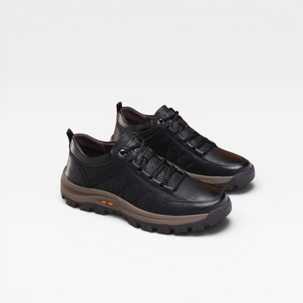 Chaussures en cuir pour hommes – Chaussures de marche décontractées confortables et rembourrées pour tous les jours