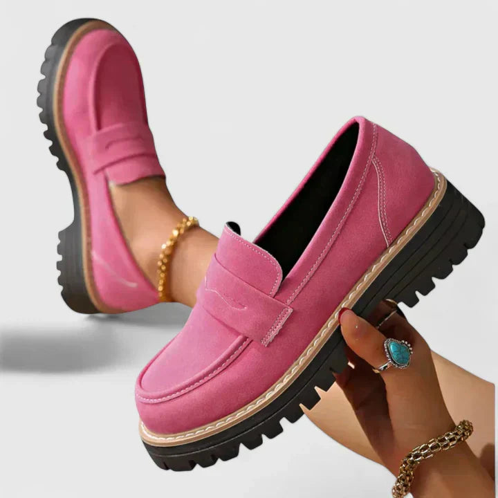 Women’s Slip On Loafers Suede Look Comfortable Walking Shoes