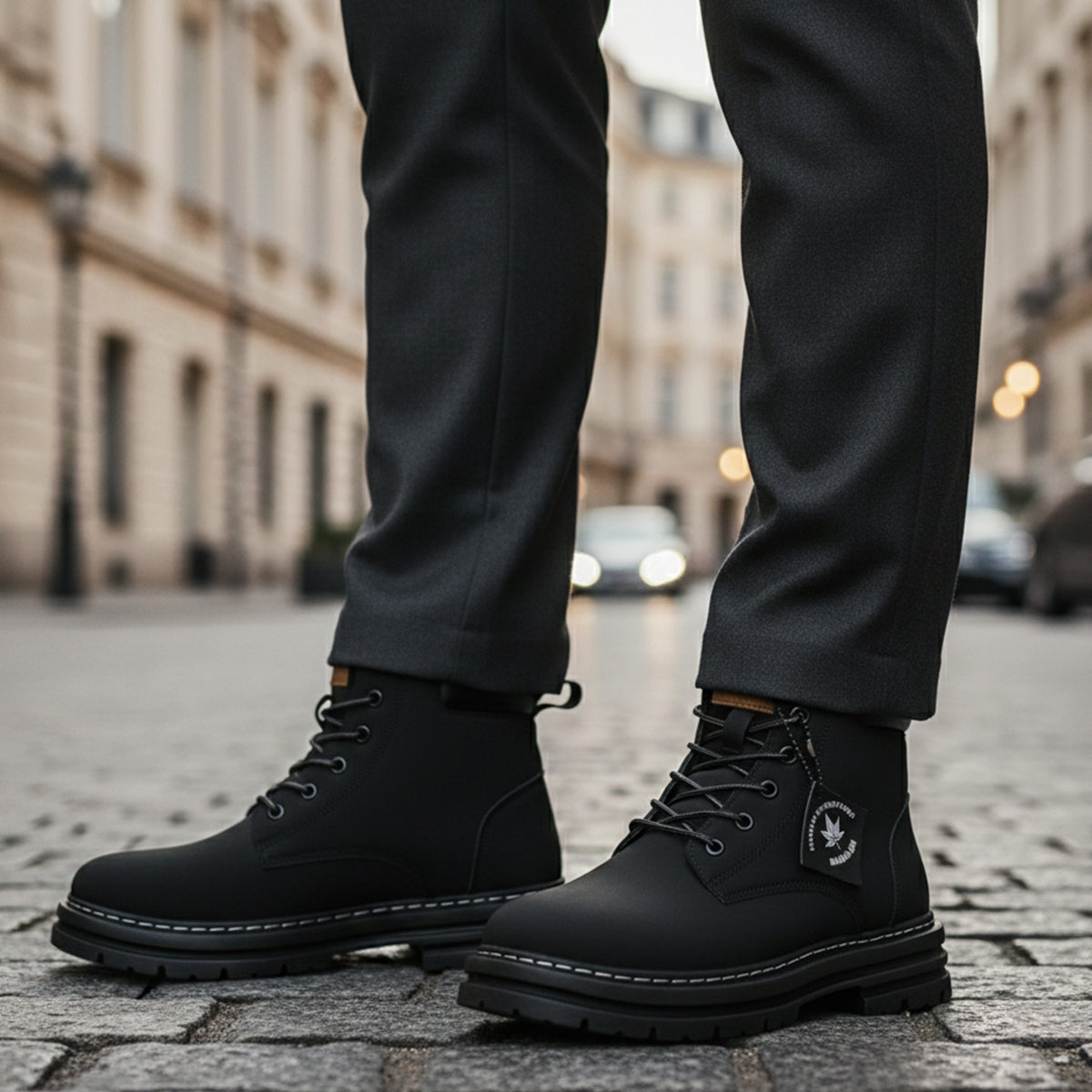 Men's Italian Style Leather Alpine Boots – Rugged Lug Sole Mountain Boots