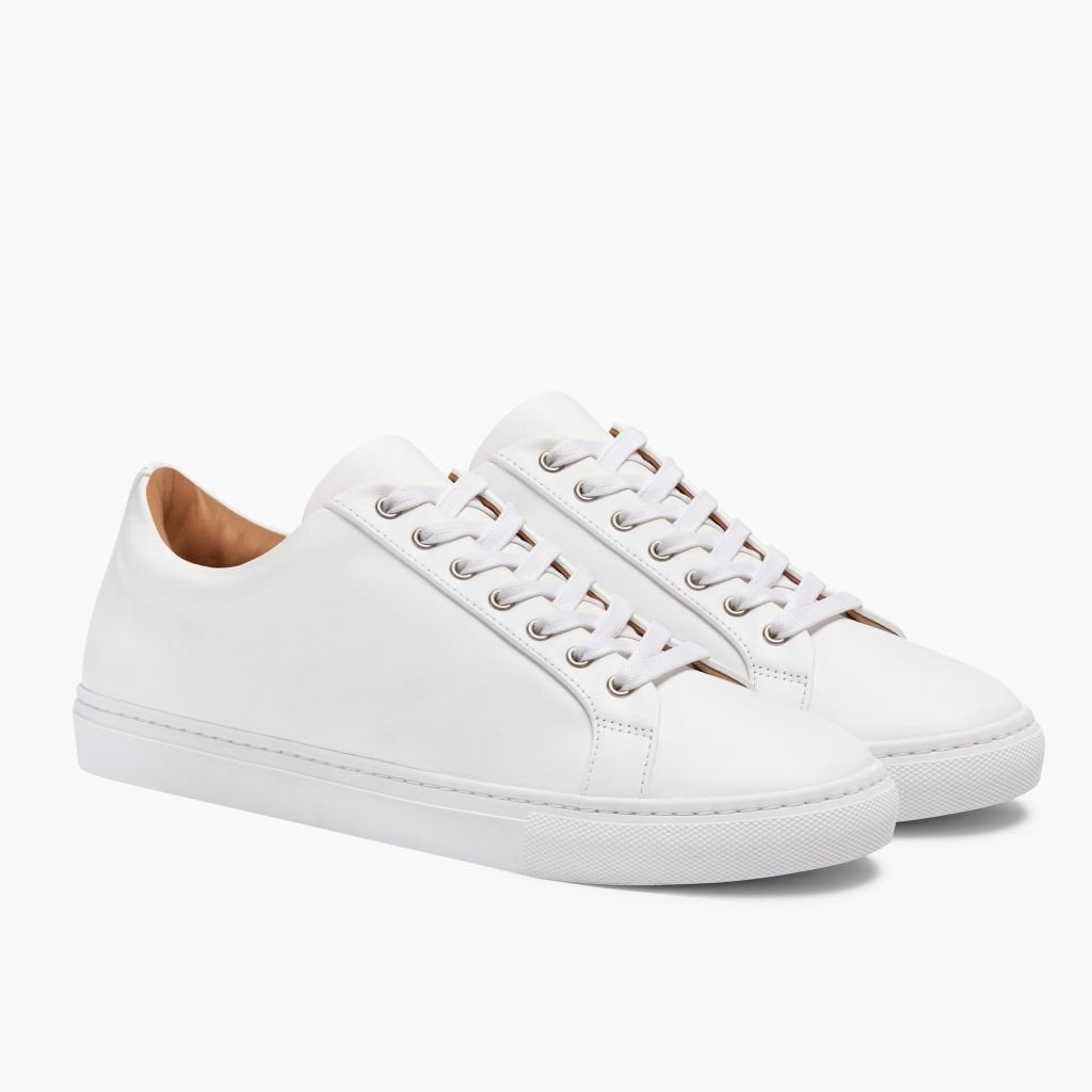 Men's Genuine Leather Low-Top Trainers – Sneakers
