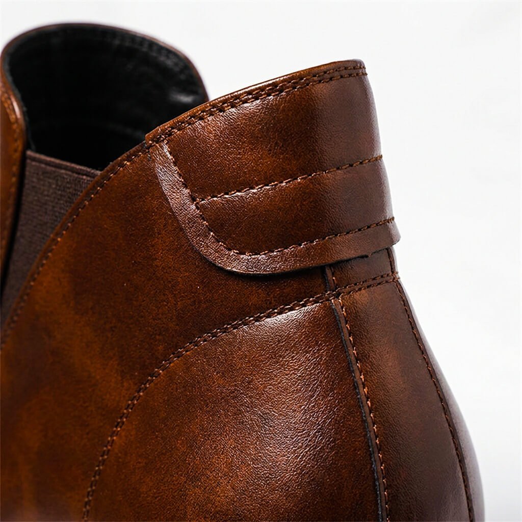 Men's Polished Leather Chelsea Boots