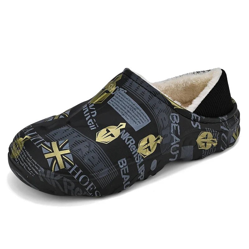 Men's Cosy Fleece-Lined Clog Slippers
