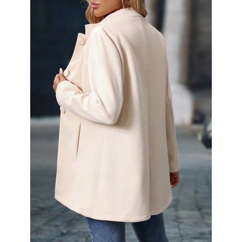 Women's Elegant Stand-Collar Tailored Coat